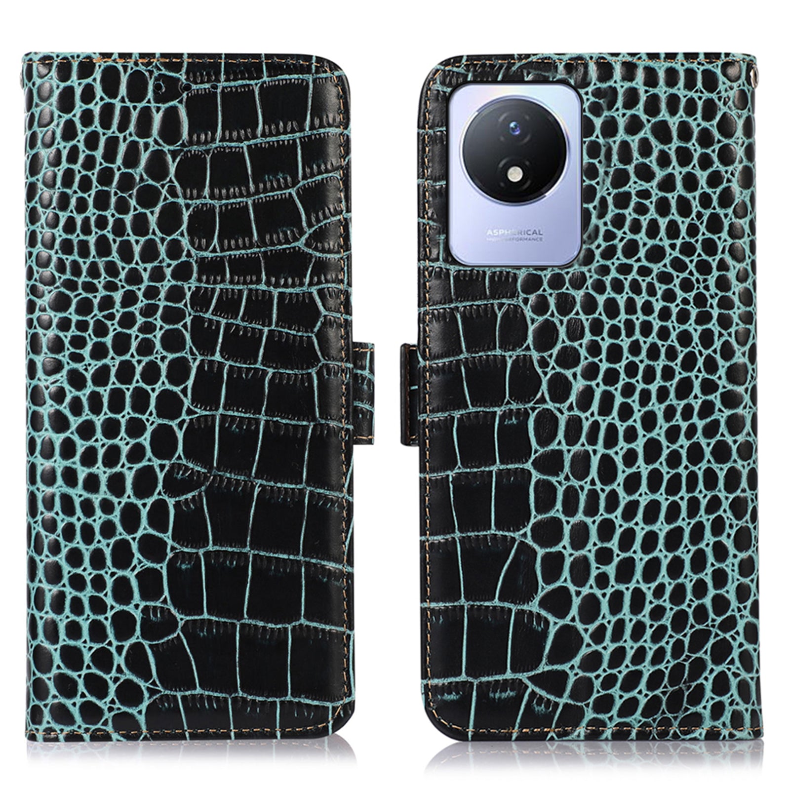 For vivo Y02 4G RFID Blocking Anti-scratch Phone Case Foldable Stand Crocodile Texture Genuine Cowhide Leather Flip Wallet Phone Cover For vivo Y02 4G RFID Blocking Anti-scratch Phone Case Foldable Stand Crocodile Texture Genuine Cowhide Leather Flip Wallet Phone Cover